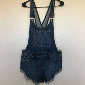 Free People Denim Shortalls
